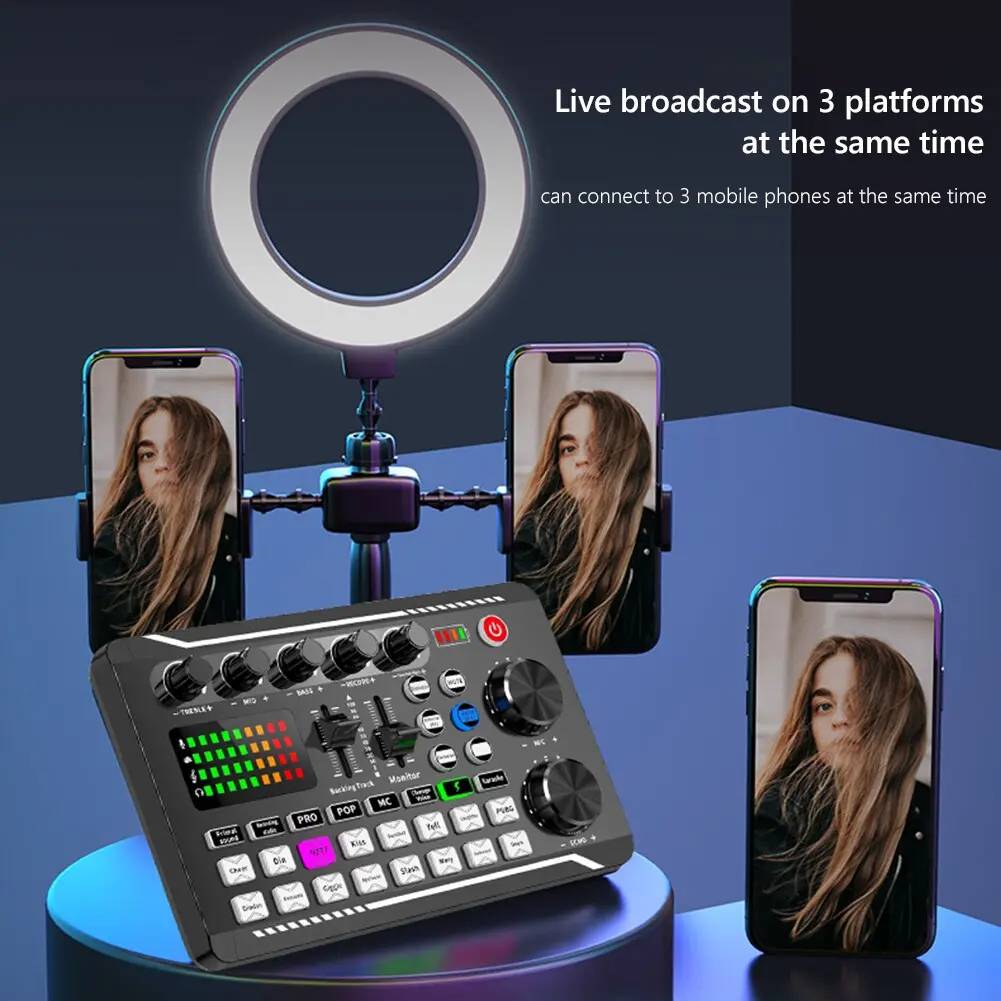 Hot sale 49% off-Multifunctional sound card microphone mixer