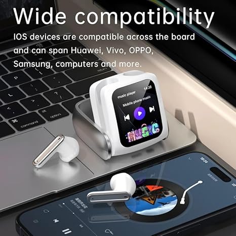 Q16pro curved intelligent touch screen ENC dual microphone noise cancelling Bluetooth headset