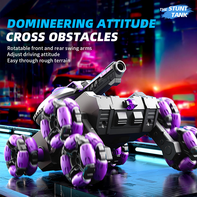 Gesture sensing six wheeled tank vehicle (capable of launching water bombs)