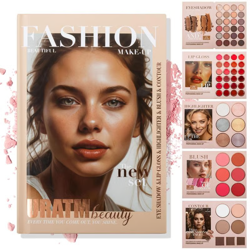 #1 Mais Vendido - Paleta de Sombras com 24 Cores - Paleta de Maquiagem Estilo Livro com 5 Camadas e 67 Tons Profissionais